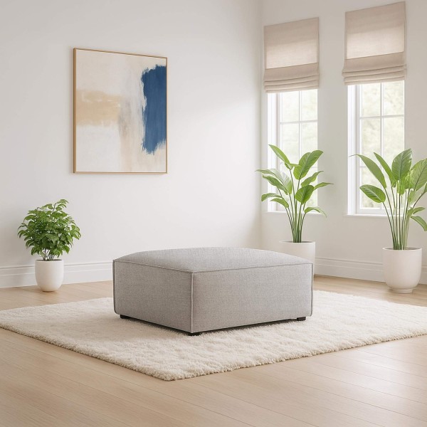 Pouf in chenille-stof – Isla