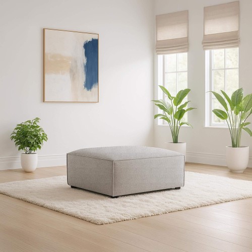 Pouf in chenille-stof – Isla