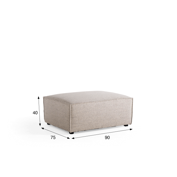 Pouf in chenille-stof – Isla