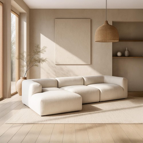Sofa met linkse méridienne, 3-zits – Odea