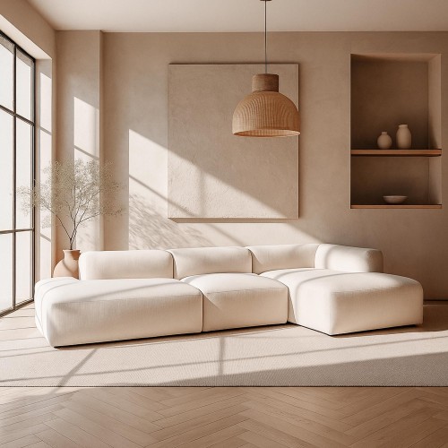 3,5-zits sofa met rechterliggende meridiaan – Odea