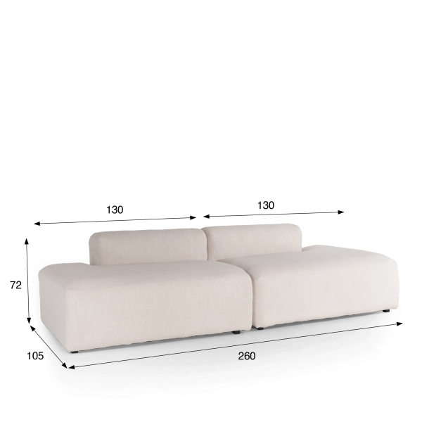 Rechte 2,5-zits sofa – Odea