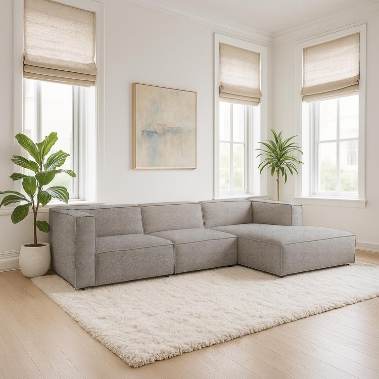 Hoekbank voor 5 personen met rechte chaise longue - Isla