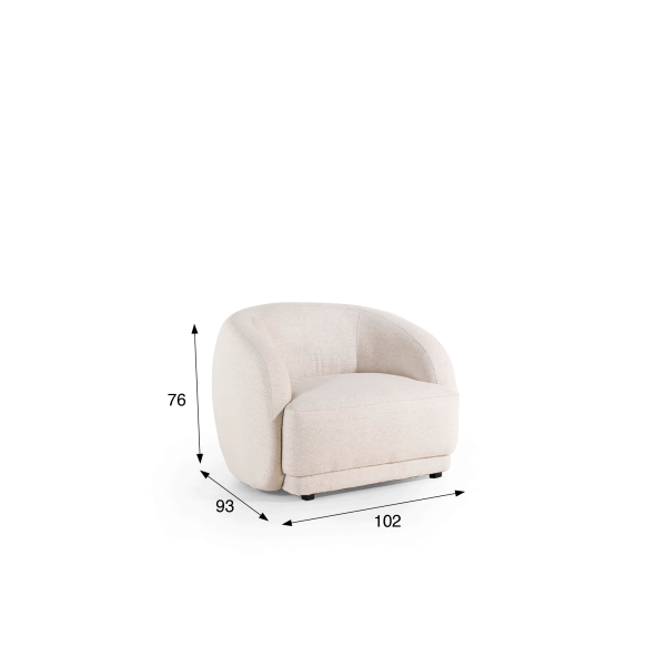 Fauteuil in stof - Elora