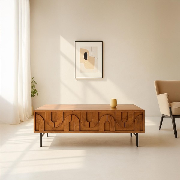 Massieve mango salontafel - Flow