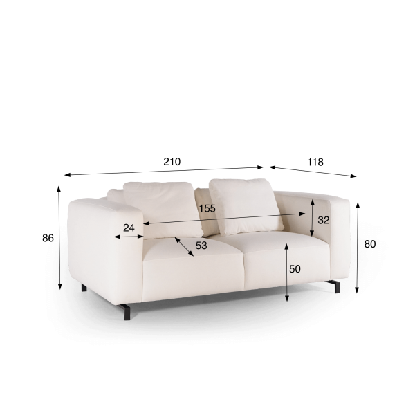 Moderne 3-zits stoffen sofa – Miro