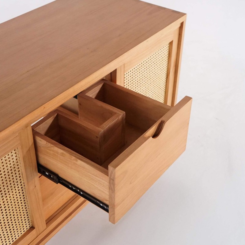 Badmeubel in massief hout op poten 140 cm - Anaya