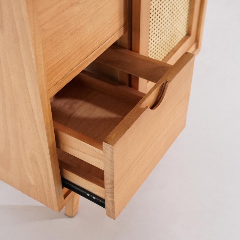 Badkamermeubel in massief hout op poten 80 cm - Anaya