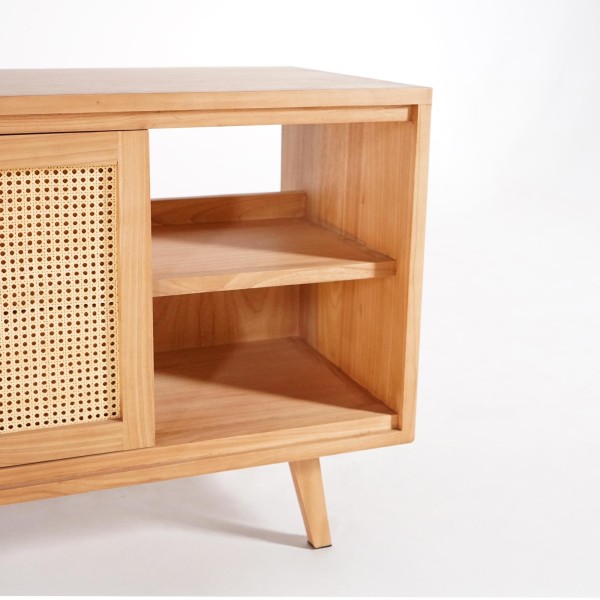 Badkamermeubel in massief hout op poten 80 cm - Anaya