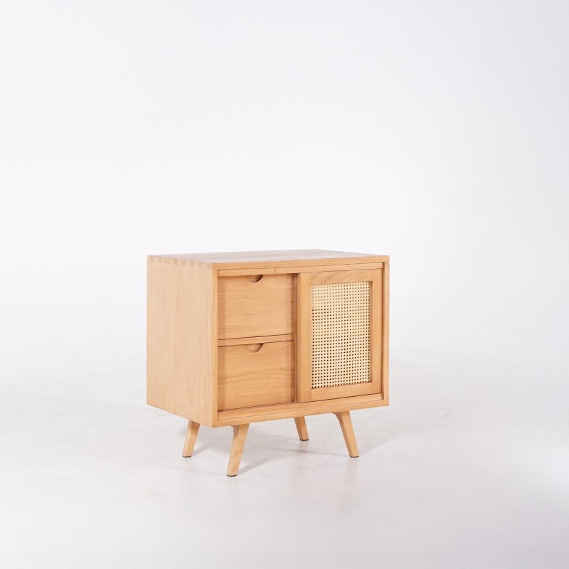 Badkamermeubel in massief hout op poten 80 cm - Anaya