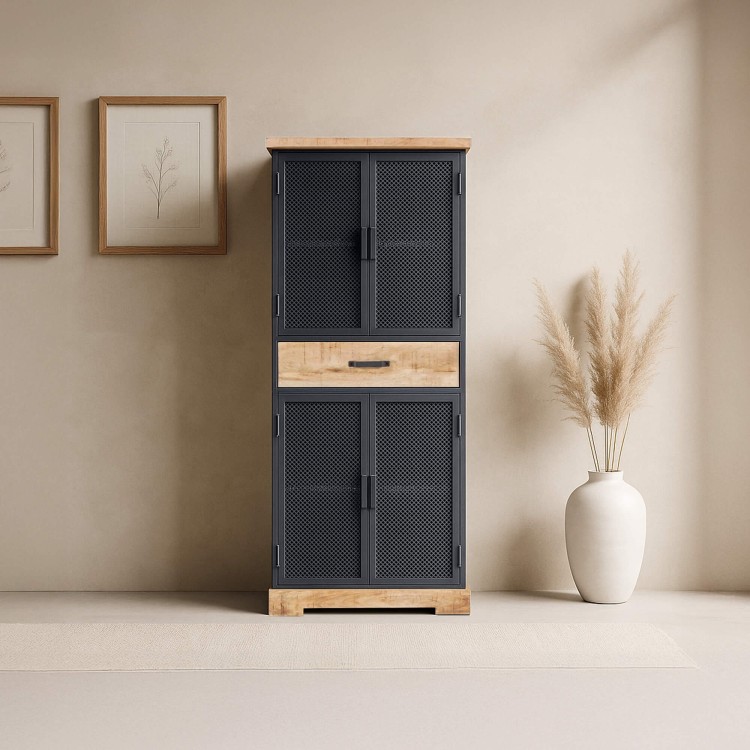 Opbergkast in metaal en hout 70 cm – Cambridge Opbergkast in metaal en hout 70 cm – Cambridge