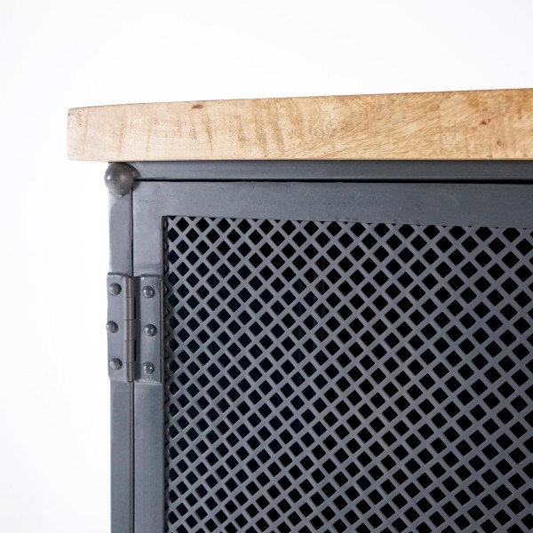 Opbergkast in metaal en hout 70 cm – Cambridge