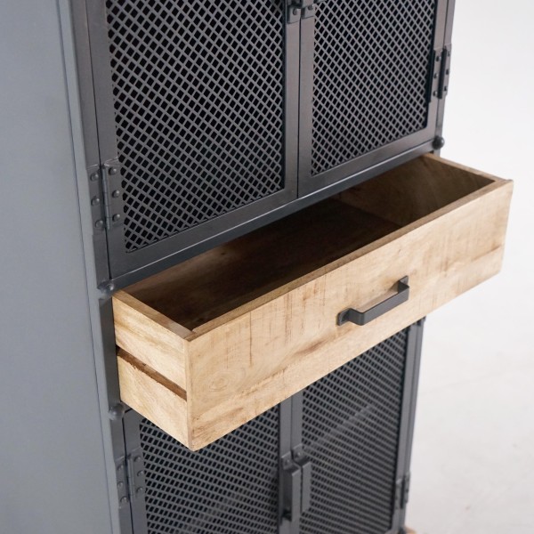 Opbergkast in metaal en hout 70 cm – Cambridge