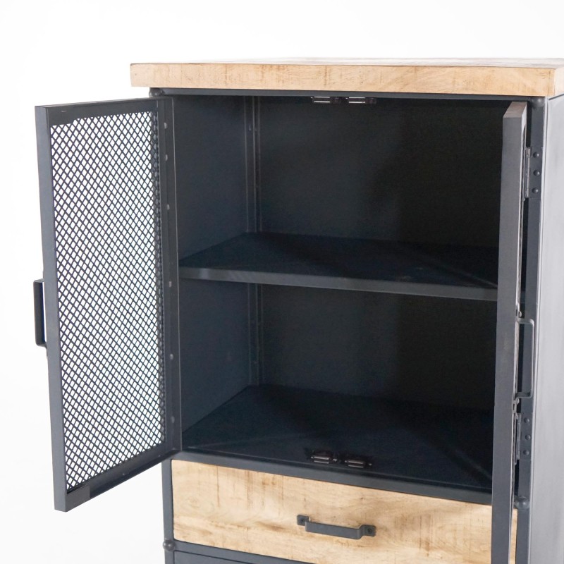 Opbergkast in metaal en hout 70 cm – Cambridge Opbergkast in metaal en hout 70 cm – Cambridge