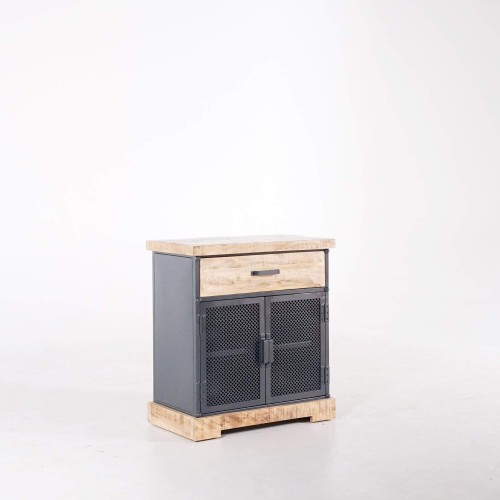 Klein industrieel dressoir in metaal en hout - Cambridge
