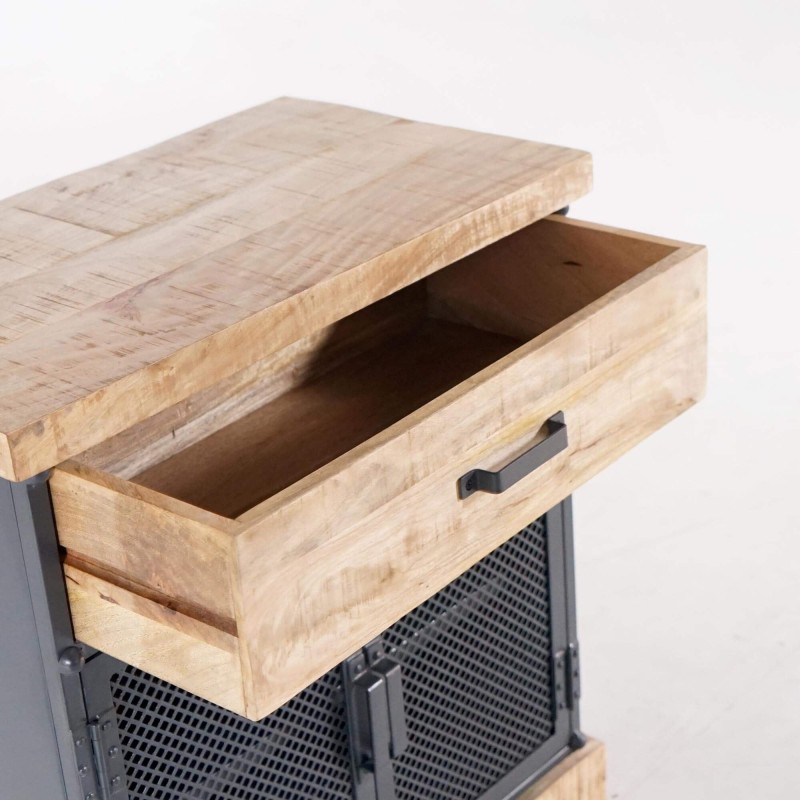 Klein industrieel dressoir in metaal en hout - Cambridge Klein industrieel dressoir in metaal en hout - Cambridge