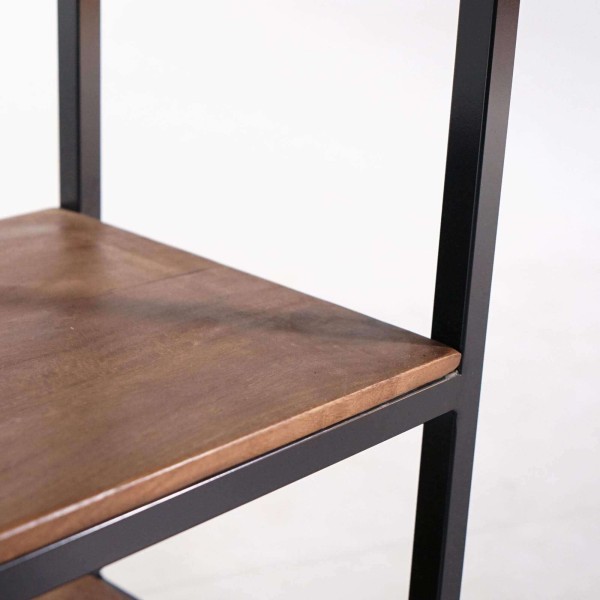 Console in natuurlijk hout en metalen poten – Modula