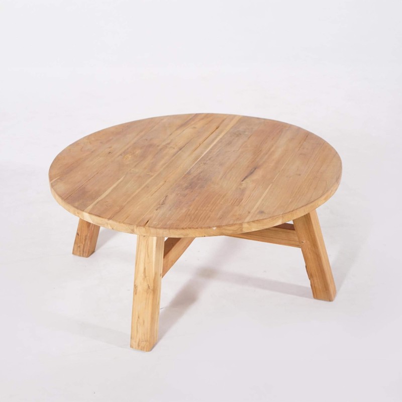Ronde salontafel in massief hout – Luzio