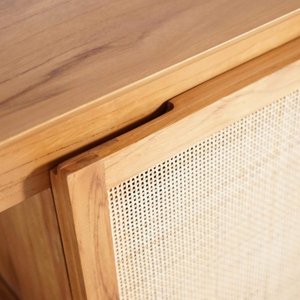 Badmeubel in massief teakhout met enkele wasbak 80 cm – Kalindi