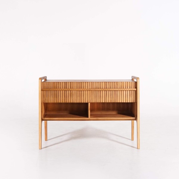 Badmeubel in massief teakhout met dubbele wasbak 120 cm - Devika