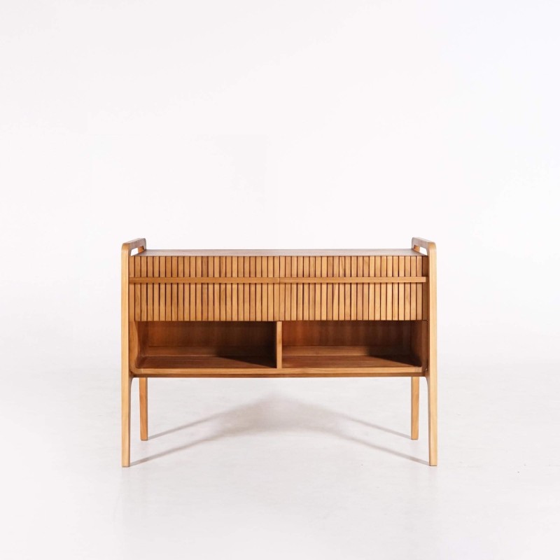 Badmeubel in massief teakhout met dubbele wasbak 120 cm - Devika