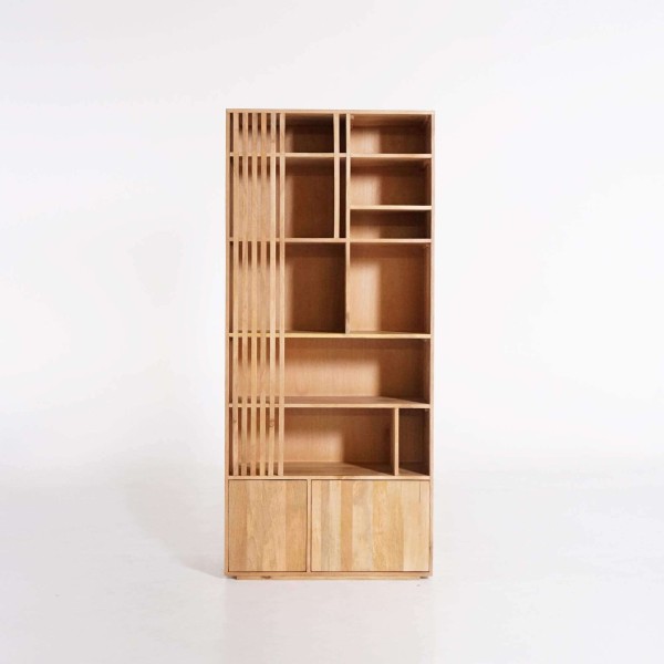 Boekenrek in mangohout – Linoa