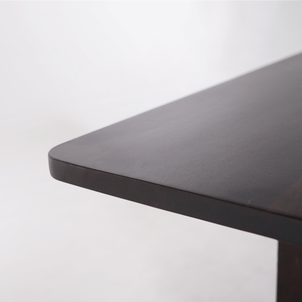 Eettafel in massief mangohout, donkerbruine afwerking – Noba