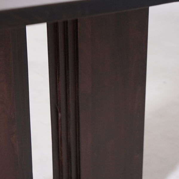 Eettafel in massief mangohout, donkerbruine afwerking – Noba