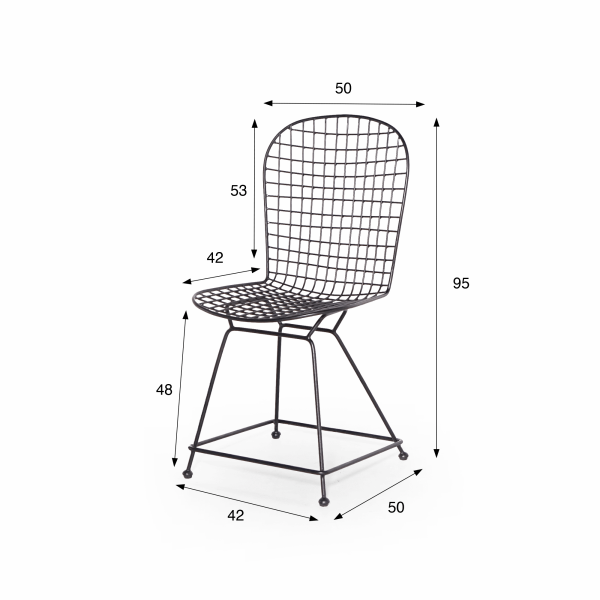 Metalen stoel in industriële stijl – Wire