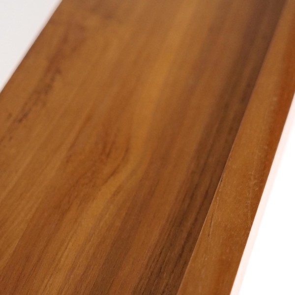 Wandplank van massief teakhout 120 cm