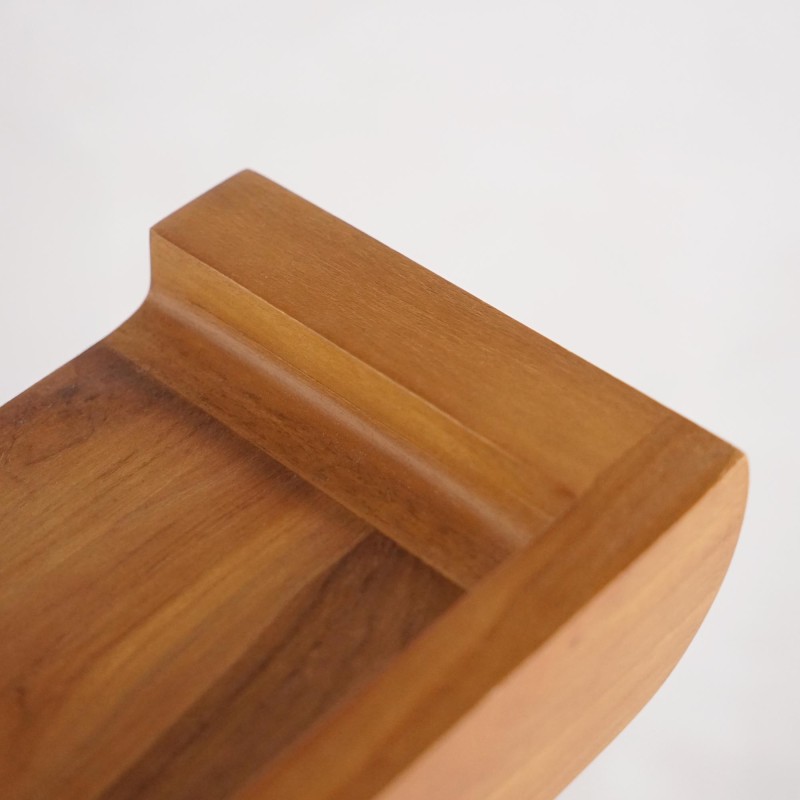 Wandplank van massief teakhout 120 cm