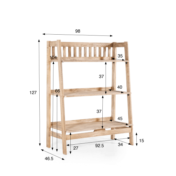 Bijzetrek in massief hout - Arden