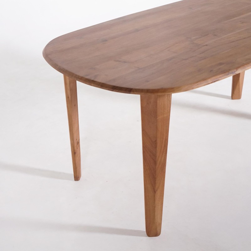 Ovalen eettafel in massief mangohout - Orama