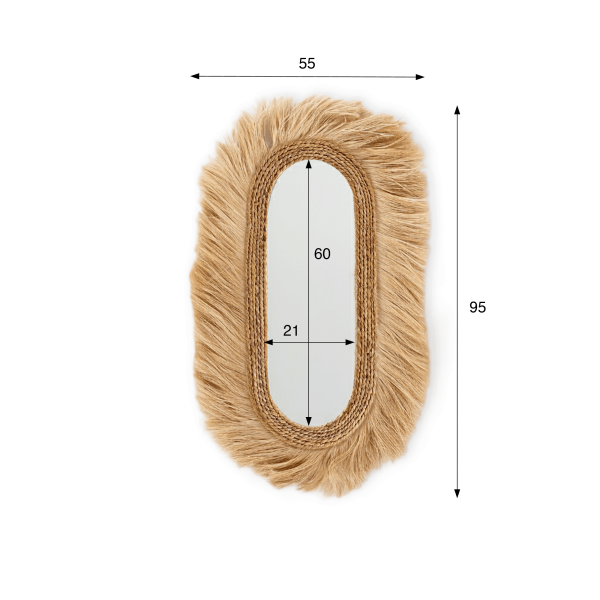 Spiegel van natuurlijke vezels in boho-stijl – Ina