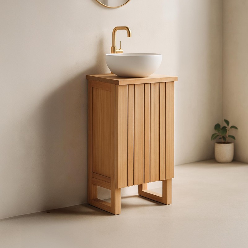 Handwasmeubel in massief hout – Satya