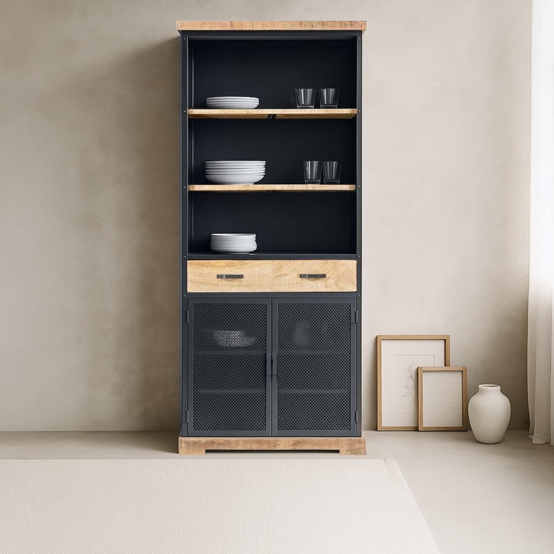 Boekenkast van hout en metaal - Cambridge