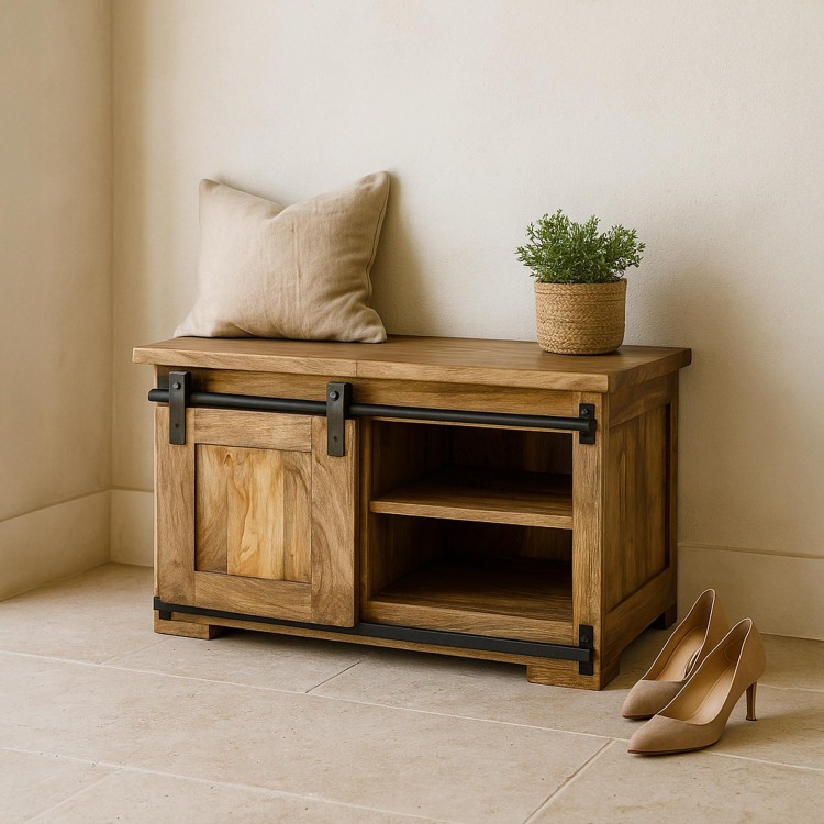 Massief houten kistbank - Paris