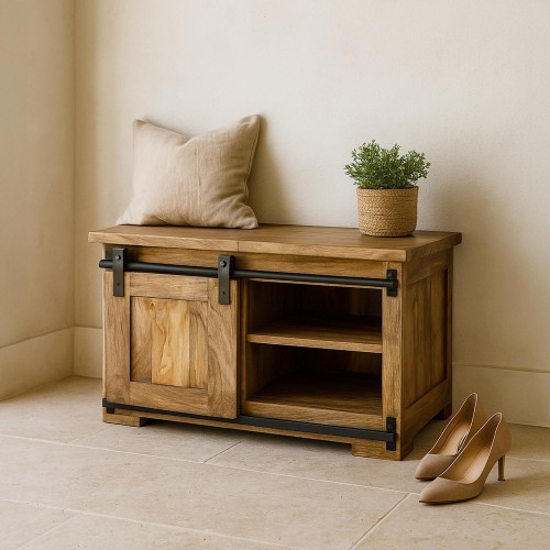 Massief houten kistbank - Paris