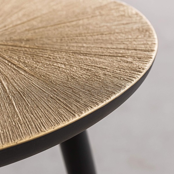 Set van 2 salontafels in goudkleurig metaal – Nesso