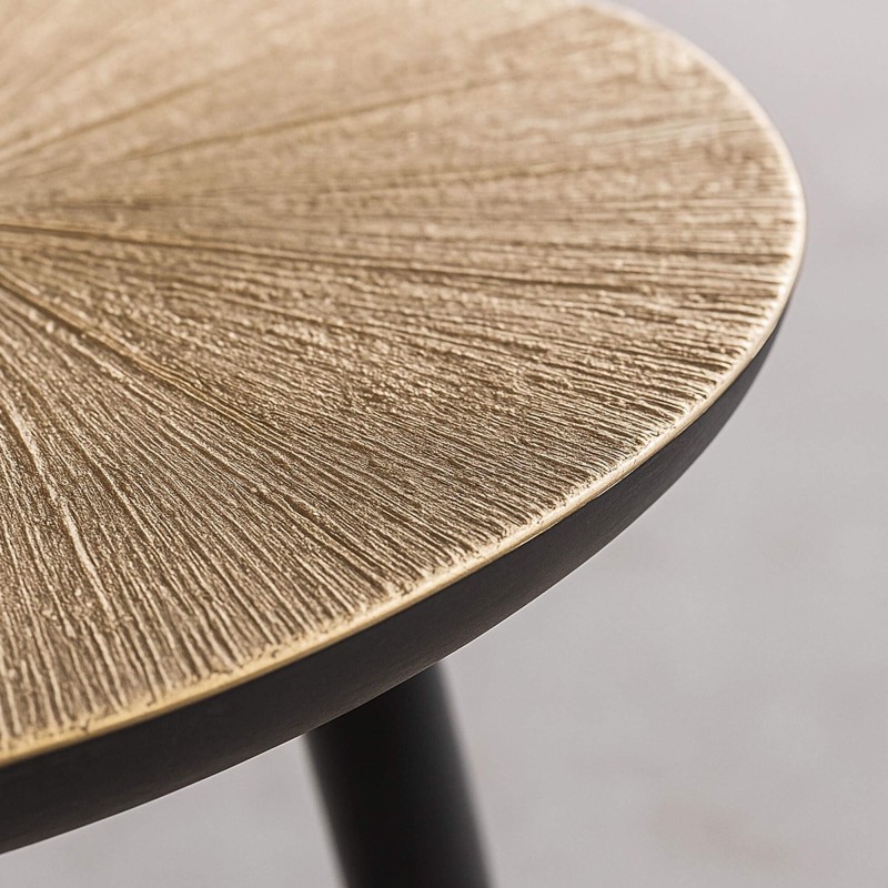 Set van 2 salontafels in goudkleurig metaal – Nesso