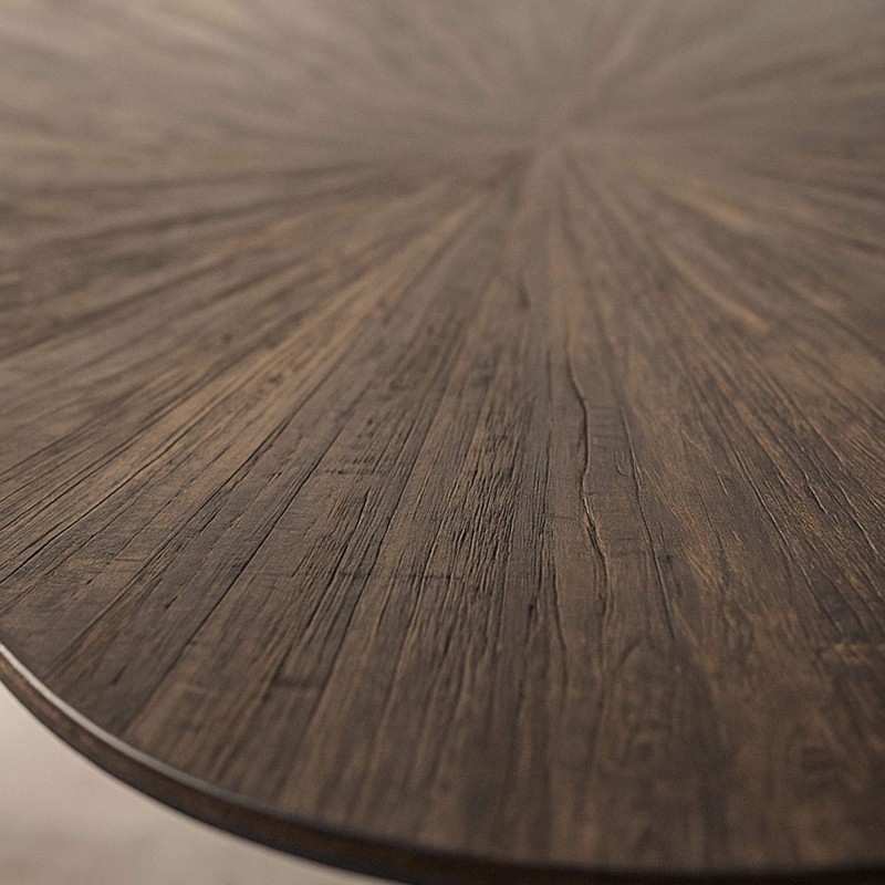 Set van 2 ronde salontafels in teakhout – Ovo