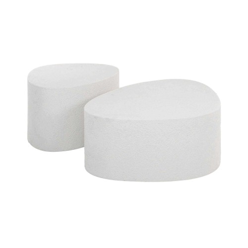Design witte salontafel in composietmarmer (set van 2) – Arco