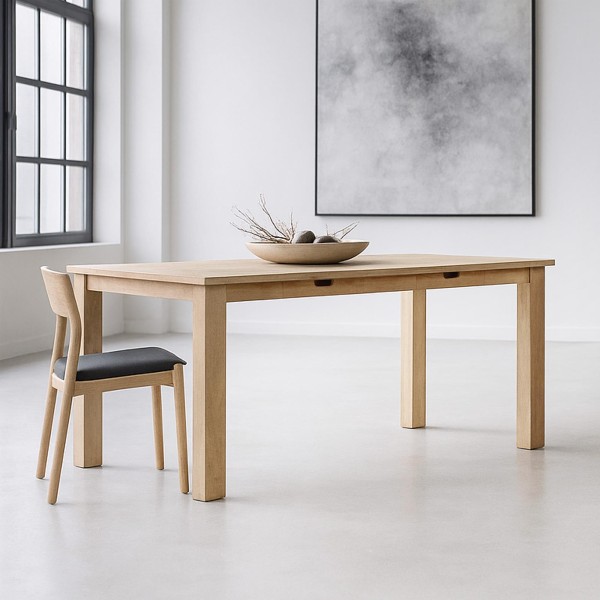 Eettafel van massief hout in industriële stijl – Detroit