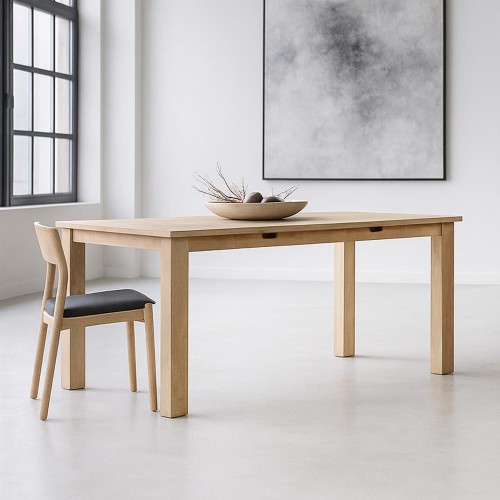 Eettafel van massief hout in industriële stijl – Detroit