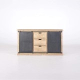 Industrieel dressoir van massief hout en metaal 150 cm - Detroit