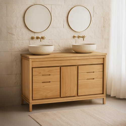 Massief houten badmeubel 120 cm - Ashwini