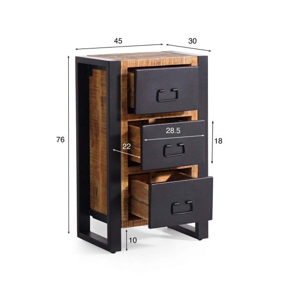 Industriële ladenkast - Kansas