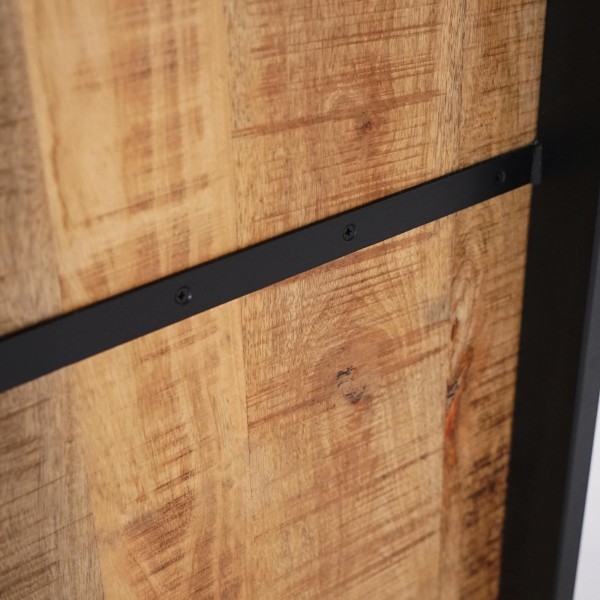 Kast van massief mangohout met metalen deur 60 cm – Kansas