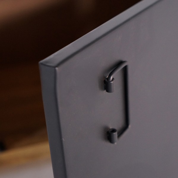 Tv-meubel in massief mangohout met metalen deur 180 cm – Kansas