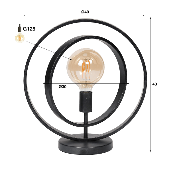 Industriële metalen bureaulamp – Altis